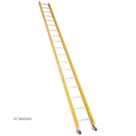 Bauer Ladder Straight Ladder, Fiberglass, 300 lb Load Capacity 33016